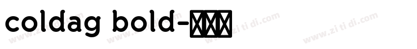 coldag bold字体转换